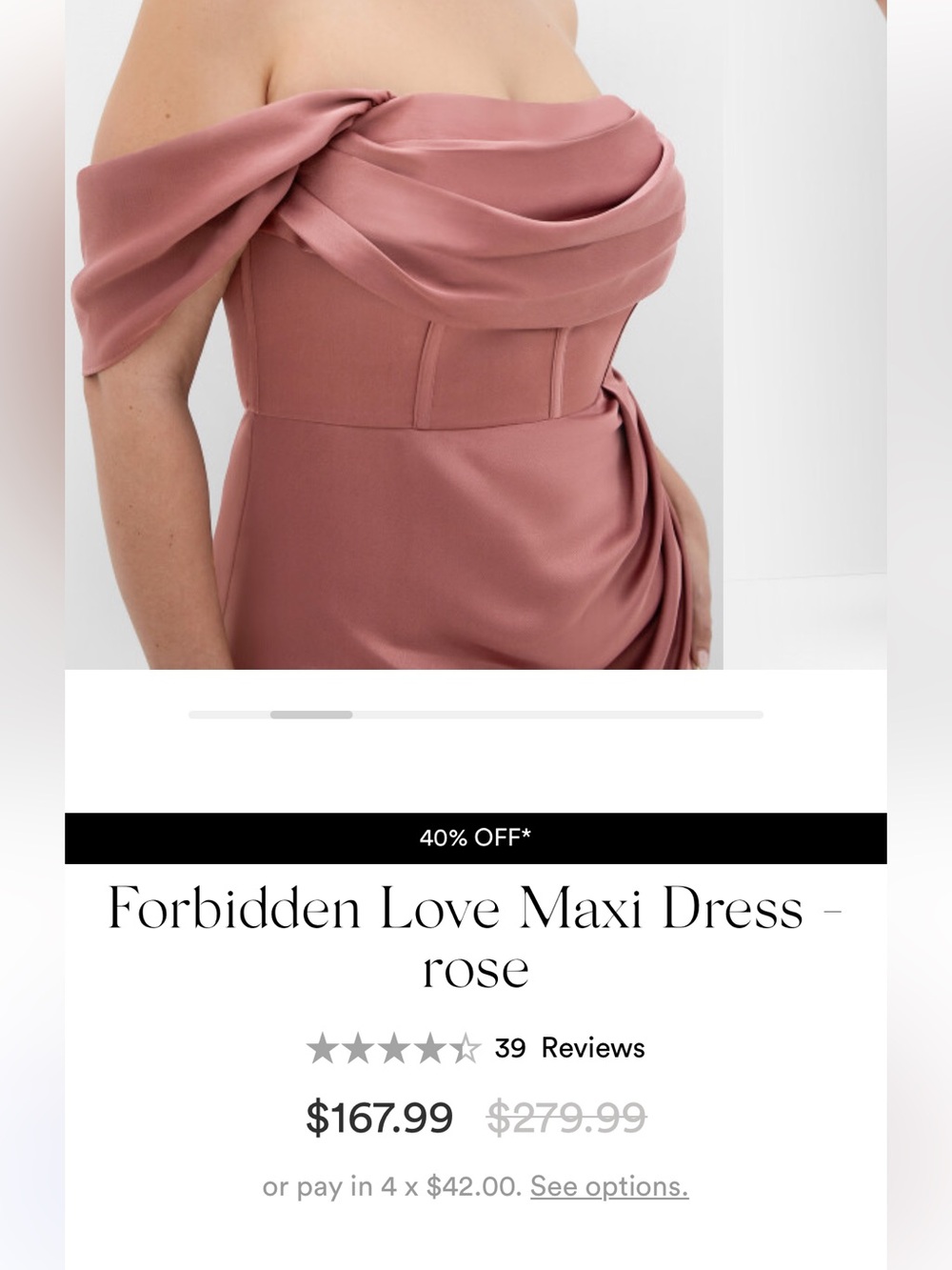City Chic Forbidden Love Maxi Dress - Dusty Rose